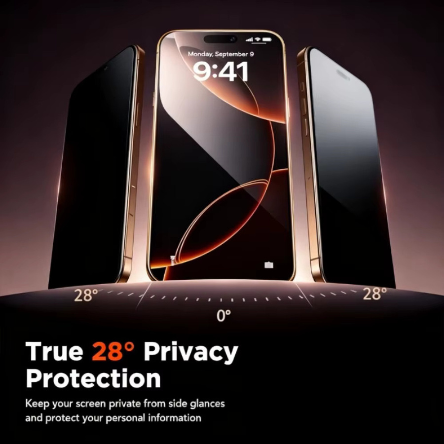 NNBILI 5er-Pack Anti-Spionage Displayschutz aus gehärtetem Glas für iPhone 18 17 16 15 14 13 12 11 Pro Max 17e X XS Max Serie, transparent - Bild 2