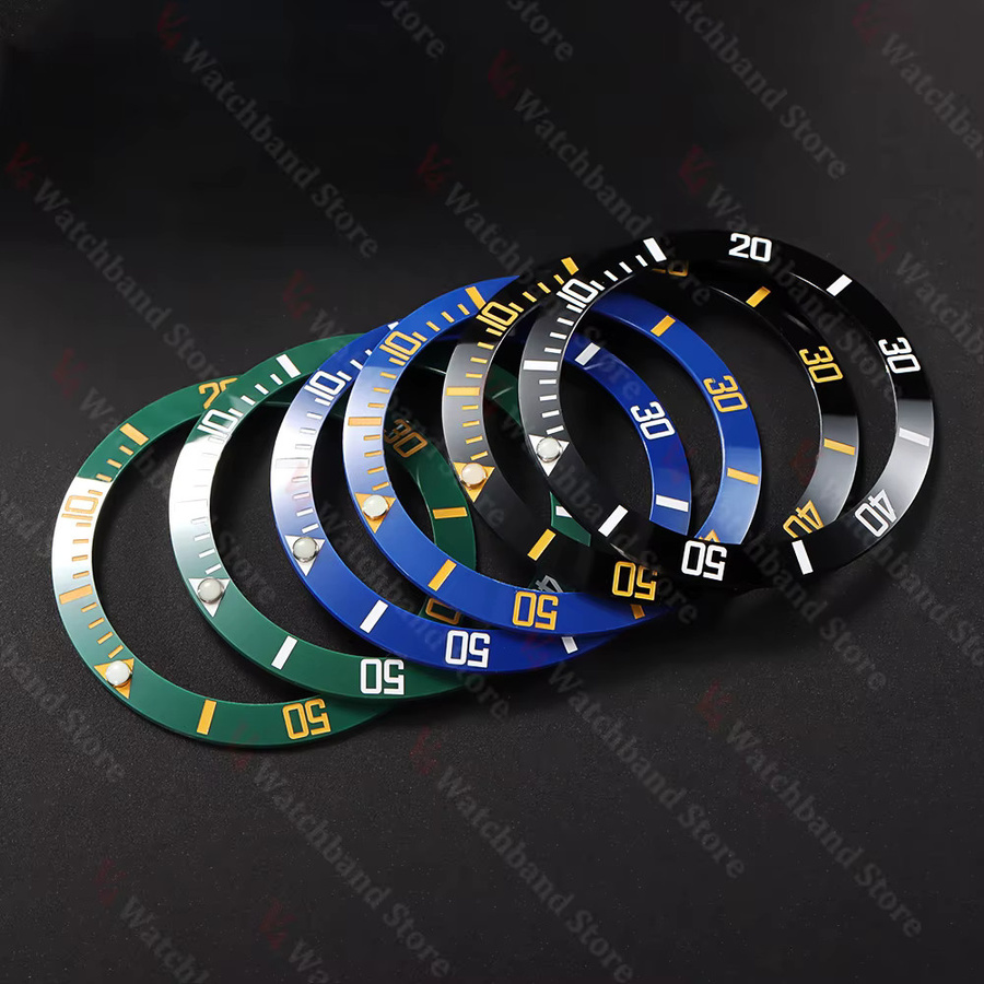 Uhrenlünette Keramik, Bicolor, 38*30,5mm, für NH35/36 GMT - Bild 2