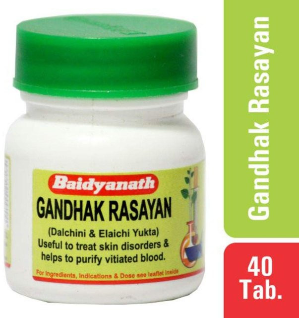 Baidyanath Asli Ayurved Gandhak Rasayan, 40 Tabletten, Unisex - Bild 1