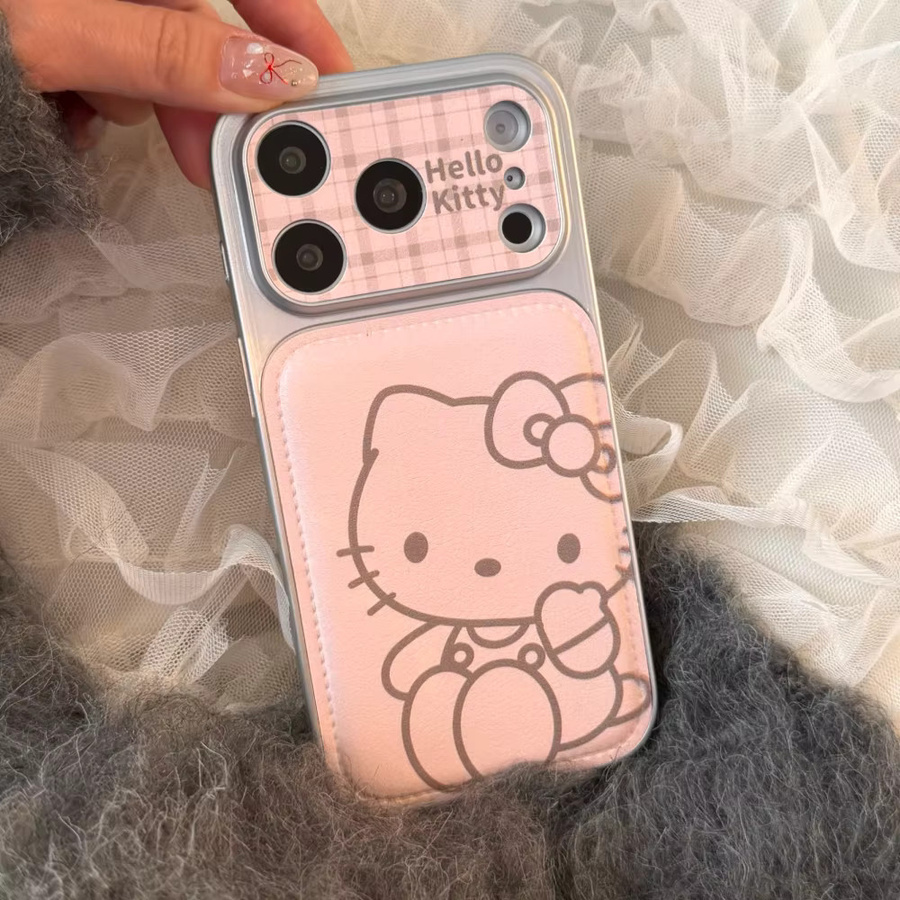 Sanrio Handyhülle mit Herz-Design in Rosa für iPhone 14 Pro Max, 15 Pro Max und 16 Pro Max, stoßfeste Hartschale - Bild 3