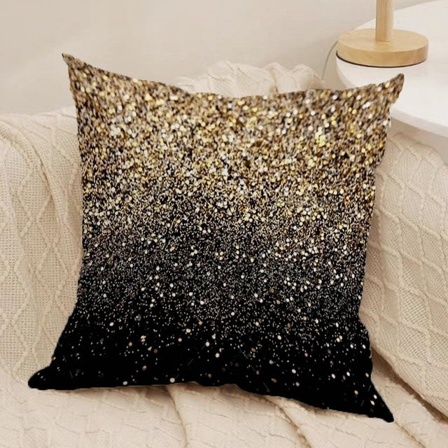 JMG Clothing Kissenbezug im Art Deco Stil, Gold und Schwarz, B/H: 40 x 40 cm - Bild 1