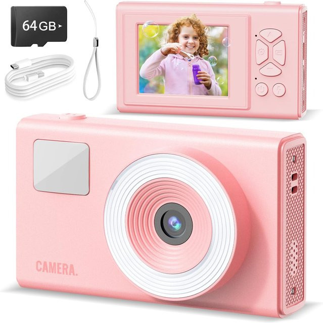 RIVGOT Kinder Kamera, Lernspielzeug, mit 64GB Karte, 1080p Video recorder - Bild 1