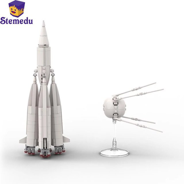 stemedu MOC Space Mini-Bausteine-DIY-Spielzeugset, 541 Teile, Weltraum - Bild 1