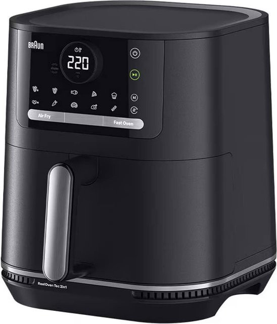 Braun MultiFry 5 Heißluftfritteuse HF 5055I BK in Schwarz mit Digitalanzeige und Timer - Bild 1