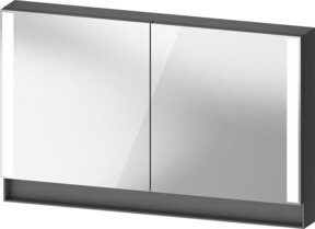 Duravit Uni-Spiegelschrank Qatego Typ J mit 2 Türen, Wandhängend, Farbe: Grau, B/H/T: 120 x 75 x 15,5 cm, mit LED-Beleuchtung und Sensorschalter - Bild 1