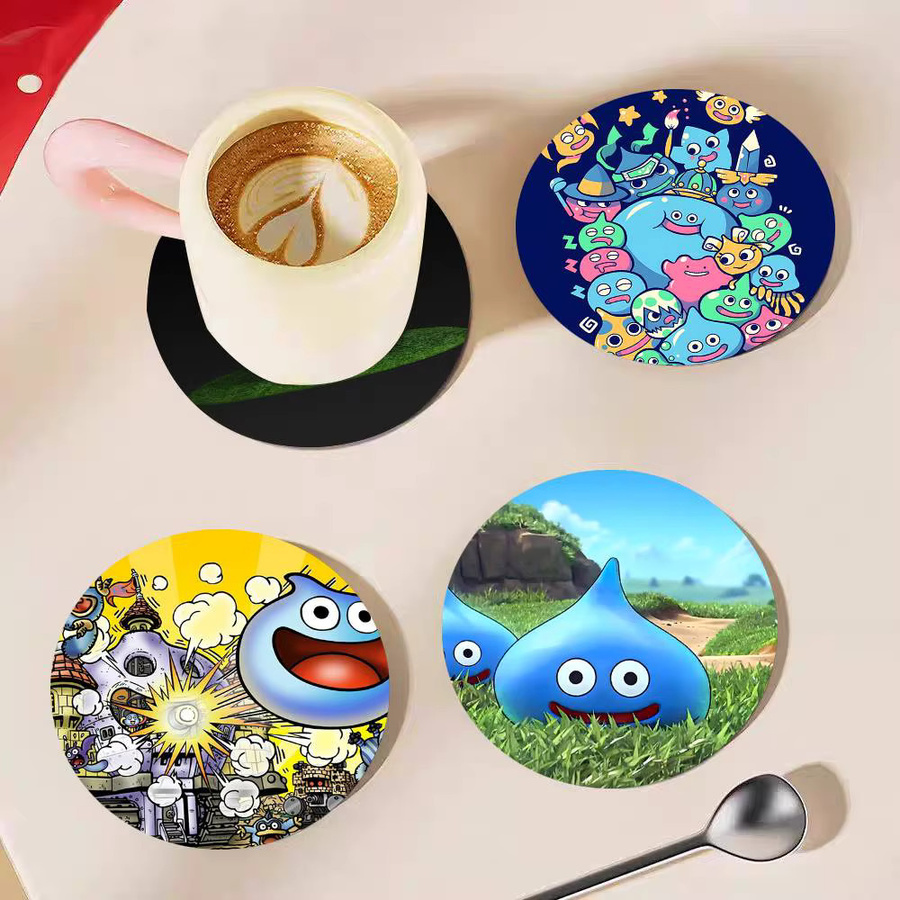 Holzuntersetzer Dragon Quest Rocket Slime mit Farbdruck, rund, Mehrfarbig - Bild 4