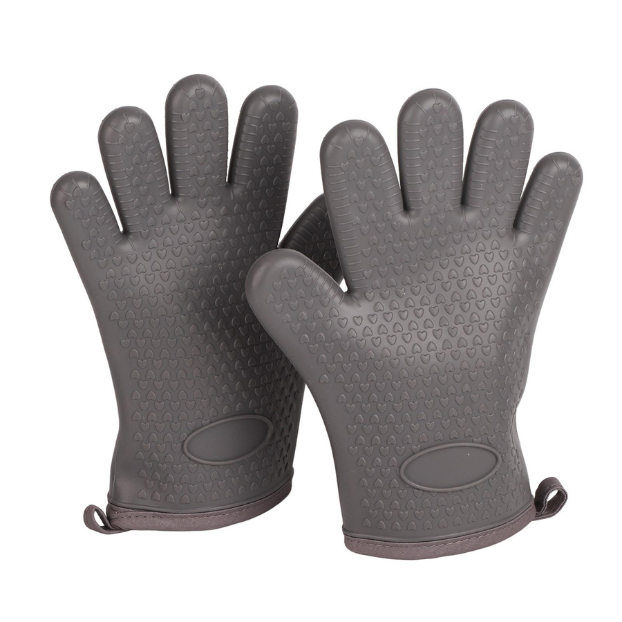 Hitzebeständige Silikon Grillhandschuhe von KONNWEI in Herzform zum Schutz beim Kochen und Backen - Bild 2