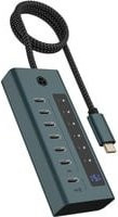 Icy Box USB-Hub IB-HUB1457-C31 in Blau mit USB-C Anschluss - Bild 1