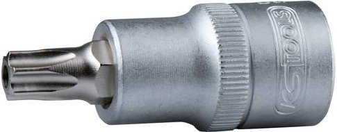 KS Tools 1/2" Bit-Stecknuss TX mit Stirnlochbohrung TB40 in Silber aus Chrom-Vanadium - Bild 1