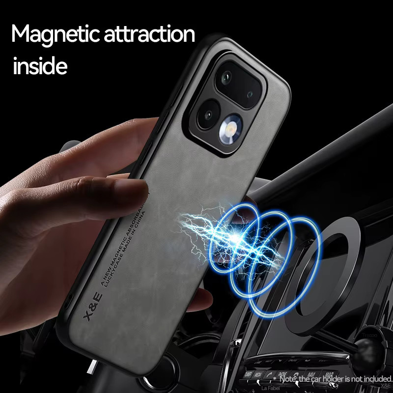 Stoßfeste Schutzhülle für Realme 15 Pro und Realme 16 mit magnetischer Autohalterung in Grün und Grau - Bild 3