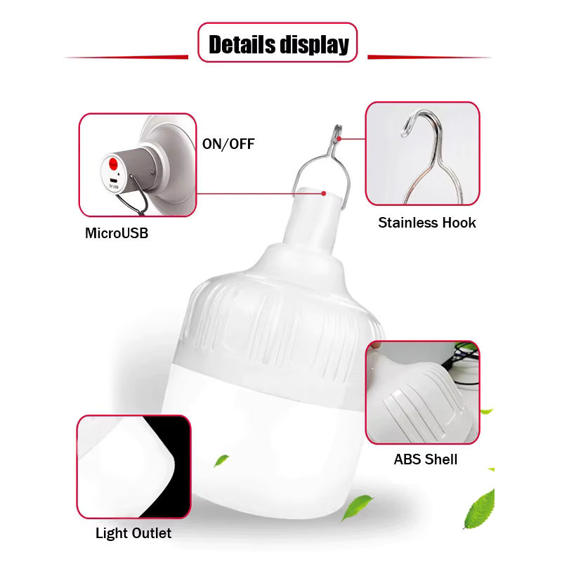JOYINLED LED Notbeleuchtung in Weiß für Outdoor, Camping und Haushalt mit USB-Anschluss - Bild 5