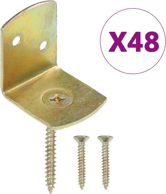 48 Stück Geflochtene Zaunhalterungen in L-Form von VD Home Furnishing aus verzinktem Metall in Silber - Bild 1