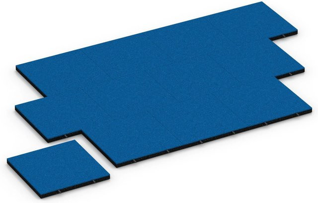 WARCO Fallschutzplatte aus Kunststoff in Himmelblau B/T/H: 50 x 50 x 4 cm - Bild 1