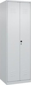 C+P Spind Classic PLUS Schwarz-Weiß mit 2 Abteilen, H: 185 cm, B: 60 cm, T: 50 cm, Sicherheits-Drehriegel 7035/7035 - Bild 1