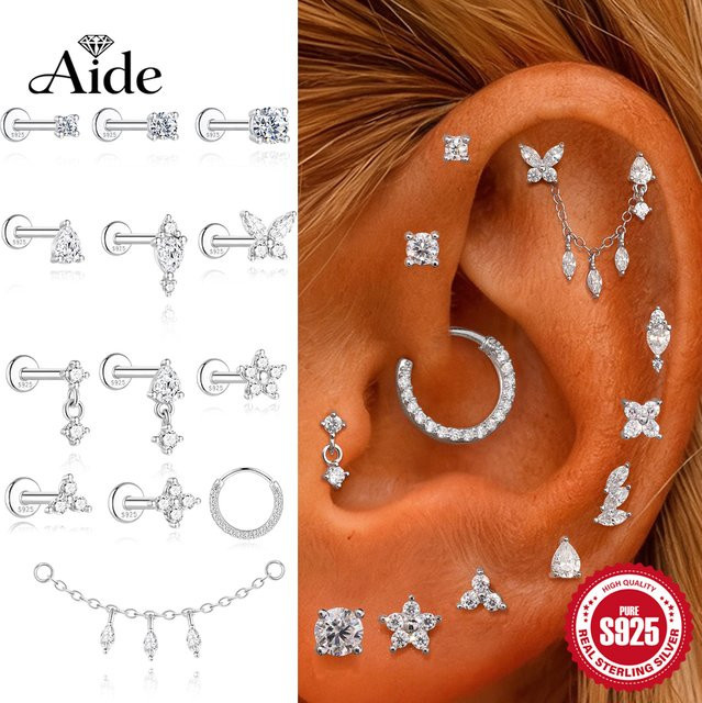AIDE Ohrstecker 925 Sterling Silber, Moissanit, Damen - Bild 1