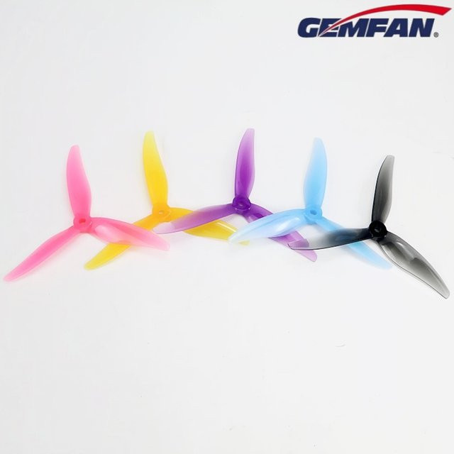 Gemfan 5129 YUKI 3-Blatt Propeller für FPV Racing RC Drone Quadcopter, 4 Paar, Purple/Multicolour - Bild 1