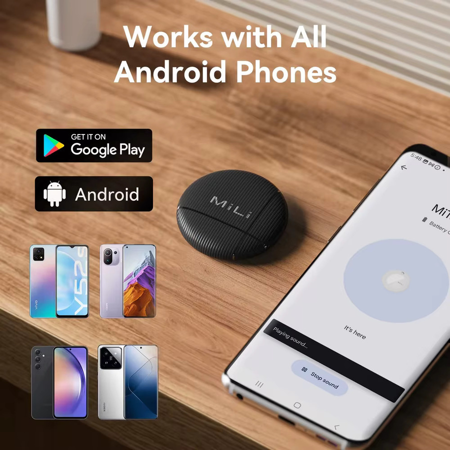 leapii Bluetooth Schlüssel-Tracker für Android, kompatibel mit Google Find My Device, Farbe: Schwarz - Bild 4