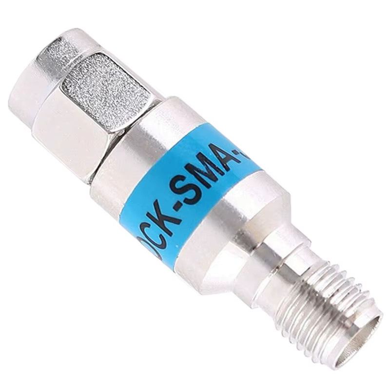Hot Cake RF Koaxial DC Block 2X DC-6GHz SMA Mini Isolator aus Tri-Legierung in Silber - Bild 1