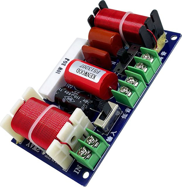 ALLOYSEED 2-Wege Frequenzweiche 250W 2500-3000Hz DIY Lautsprecherfilter für Heimkino und HiFi Stereo Audio in Multicolour - Bild 1