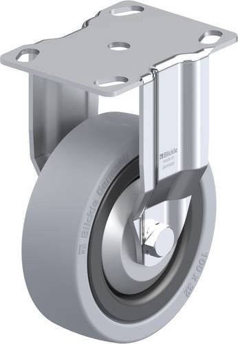 Blickle Bockrolle BKPA-VPA 101K-FA in Schwarz und Grau mit Schraubbefestigung, Rad-Durchmesser: 100 mm, Tragfähigkeit (max.): 110 kg - Bild 1