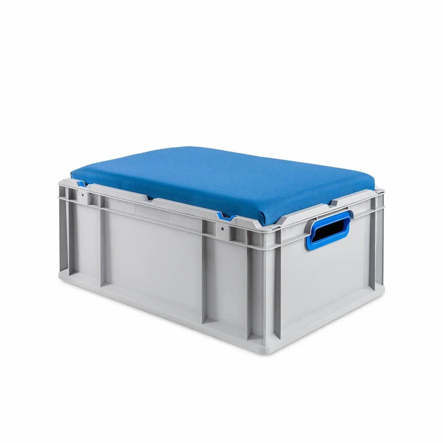 PROREGAL Eurobox NextGen Seat Box Blau, Transportbox und Stapelbehälter aus Kunststoff, H x B x T: 26,5 x 40 x 60 cm, 44 Liter - Bild 2