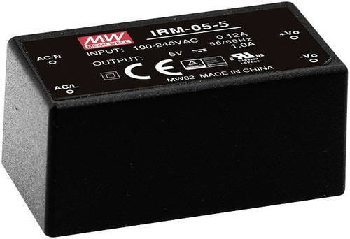 Mean Well MW IRM-05-24 AC/DC-Printnetzteil 24 V/DC 0.23A 5.5W in Schwarz - Bild 1