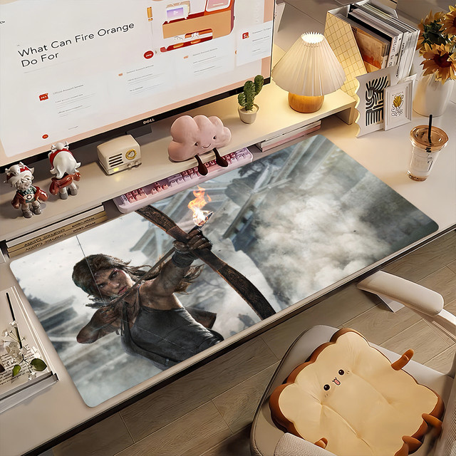 Game T-Tomb R-Raider Mauspad in Multicolour, rutschfeste Gamer-Schreibtischunterlage für Laptop und Büro - Bild 1