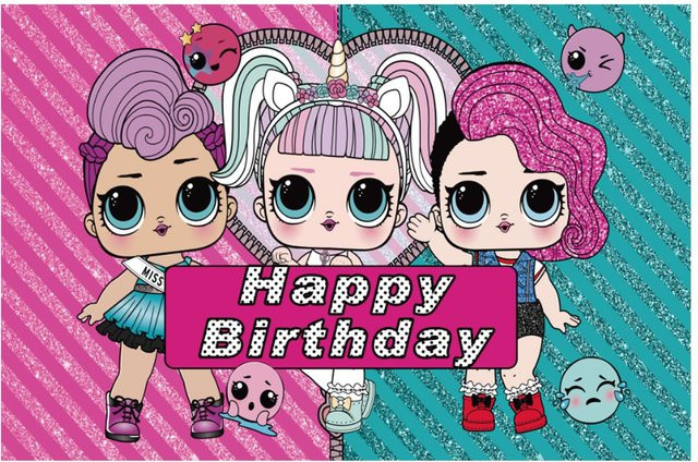 lol Surprise Hintergrundtuch, pink, 120x80cm - Bild 1