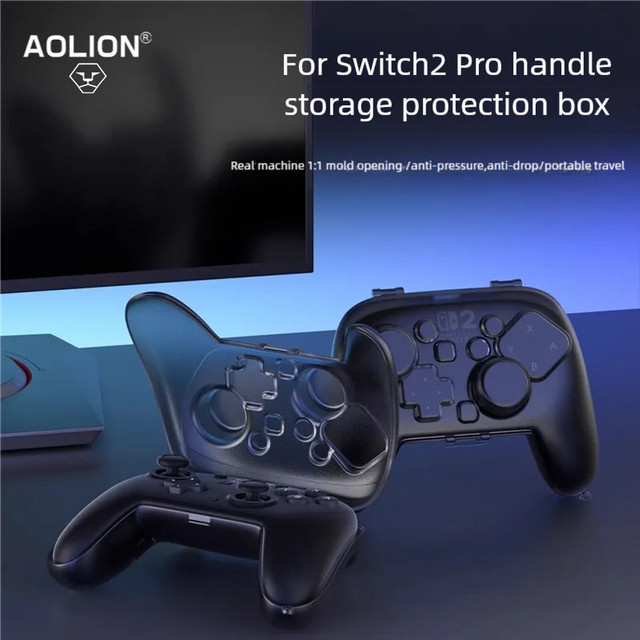 aolion Switch 2 Pro Griff-Schutzhülle Matt Transparent mit Kratz- und Stoßschutz für Nintendo Switch 2 Zubehör - Bild 1
