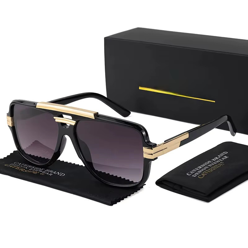 CATERSIDE Sonnenbrille, quadratisch, Vollrand, schwarz, Unisex - Bild 5