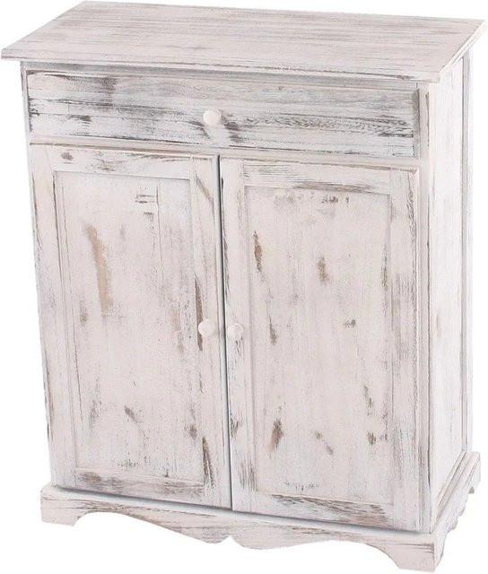 MCW Kommode im Shabby-Look aus Paulowniaholz, Weiß, B/H/T: 78 x 66 x 33 cm - Bild 2