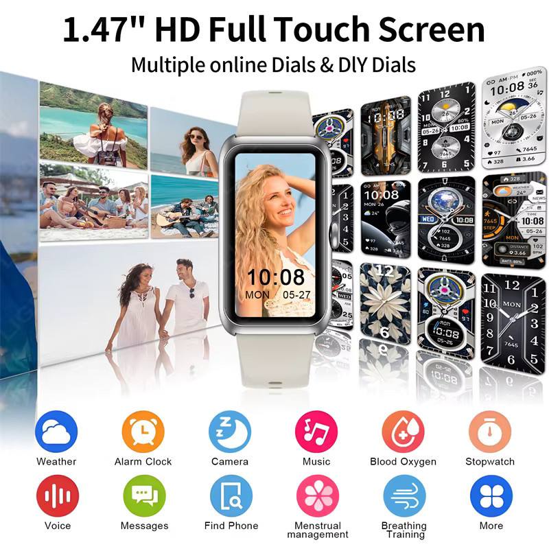 LIGE Smartwatch, Schwarz, Silikon, Unisex - Bild 2
