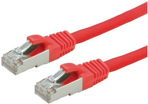 Value RJ45 Patchkabel CAT 6 S/FTP Ethernet LAN Kabel Rot, Länge: 0,50 m - Bild 1