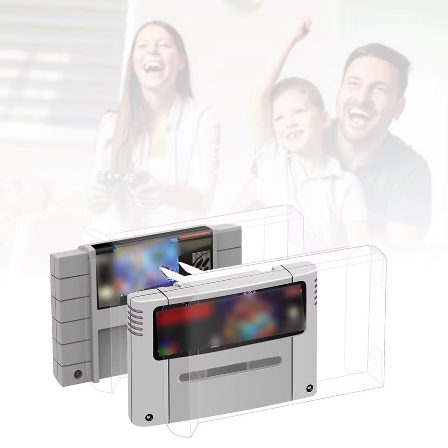 Maßgefertigte transparente Schutzhülle für Nintendo Super Nintendo SNES Spielmodule Region PAL - Bild 2