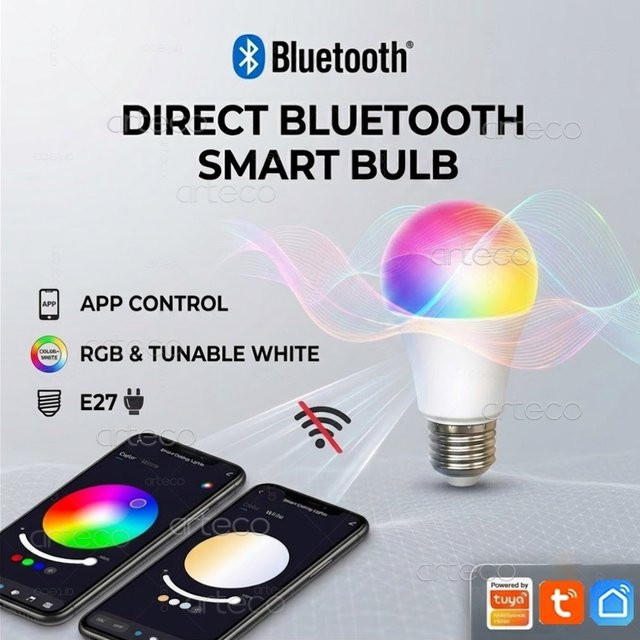 Tuya Bluetooth Smart-Glühbirne LED E27 RGBCW Dimmbar mit Musik-Rhythmus und Timer via Smart Life App - Bild 1