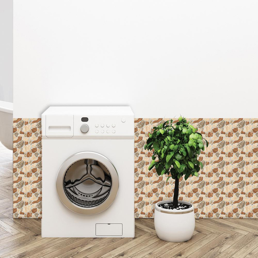 Sticker House Kopfsteinpflaster Wandaufkleber aus PVC, 10er Set, Mehrfarbig, quadratisch - Bild 2