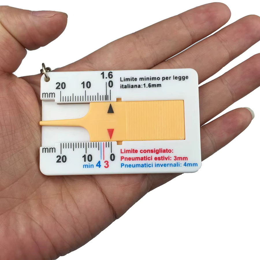 Vibratite Profil-Messgerät aus Kunststoff für Autoreifen zur Bestimmung der Profiltiefe von 0-20 mm in Weiß - Bild 3