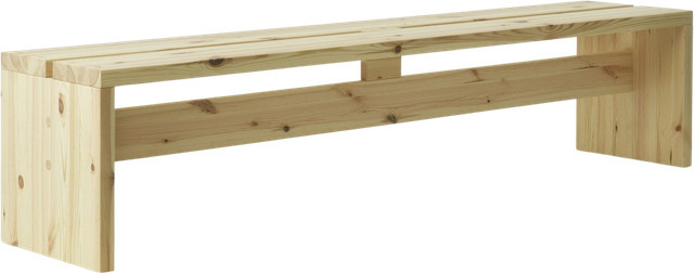 Normann Copenhagen Stretch Bank aus lackiertem Kiefernholz in Braun und Beige - Bild 1