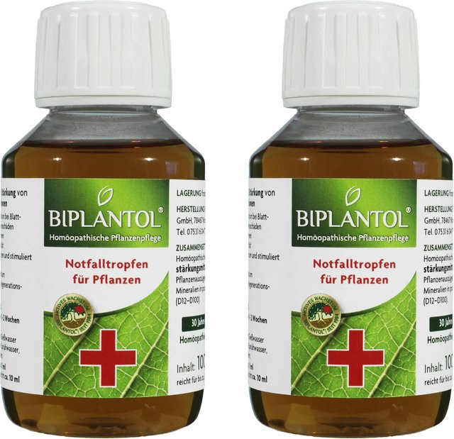 Biplantol Pflanzenstärkungsmittel Notfalltropfen für Garten, Zimmerpflanzen und Kräuter, 2 x 100 ml - Bild 1