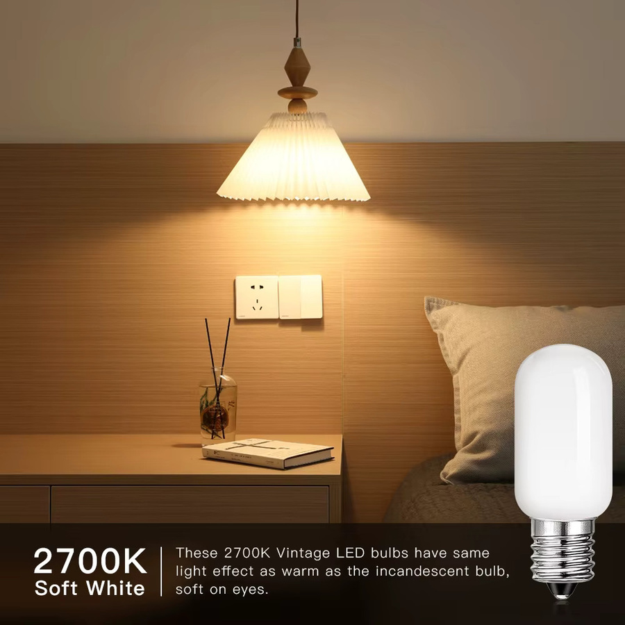 Vintage T20 LED Mini Nachtlicht Rohr Lampe Warmweiß 2700K E14 Basis 1W DC12V 24V - Bild 2