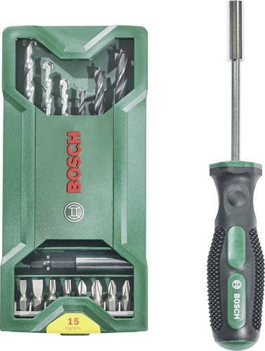 Bosch Mini X-Line Bohrer- und Bit-Sortiment 16-teilig für Holz, Stein, Beton und Mauerwerk - Bild 1