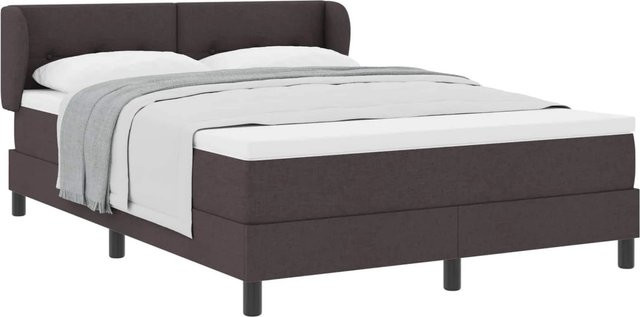 vidaXL Boxspringbett mit Matratze in Dunkelbraun, B/T: 140 x 190 cm - Bild 1