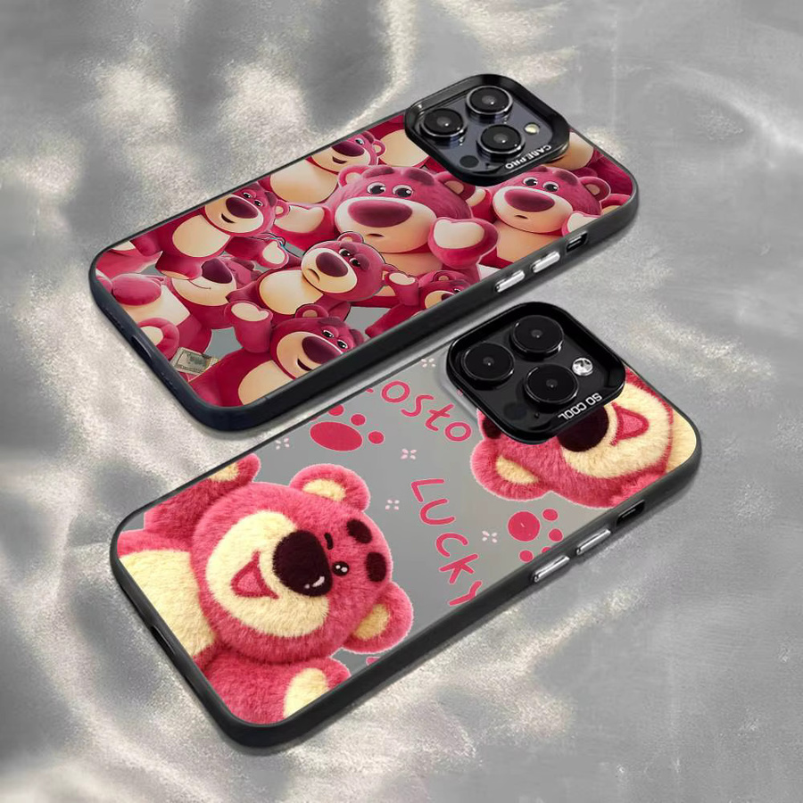 Kawaii Lotso Bär Handyhülle für Apple iPhone in Pink - Bild 2