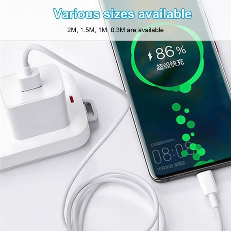 OPEN-SMART USB-C-Kabel in Weiß mit 66 W Schnellladung und 40 Mbit/s Datenübertragung, 6 A - Bild 2