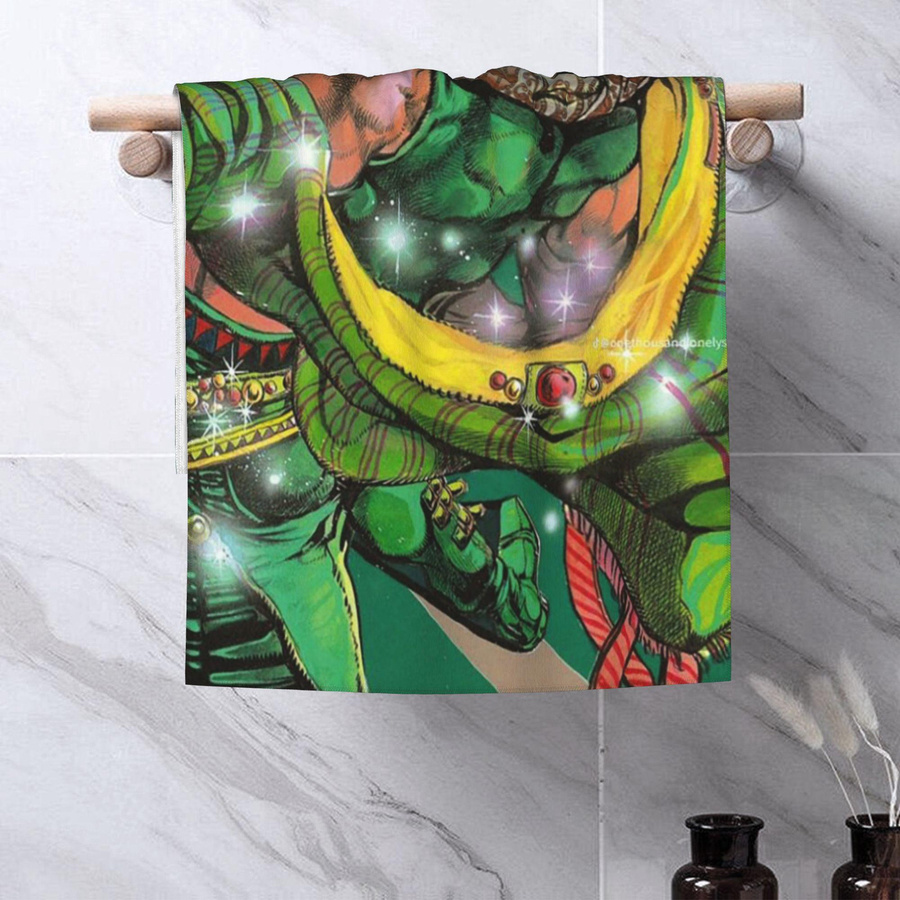 Ka Chen Muxi Jojo Bizarre Adventure Joseph Joestar Gesichtstuch aus Baumwolle, Weiß, B: 30 cm, H: 60 cm - Bild 4