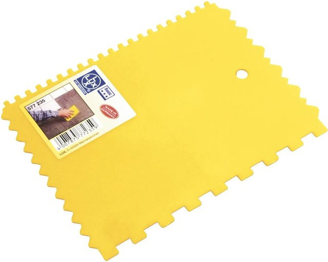 LUX-TOOLS Zahnspachtel in Gelb, Breite: 180 mm - Bild 1