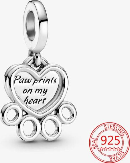 Allbestart Charm Pfotenabdruck Pudel, 925 Silber, Damen - Bild 1
