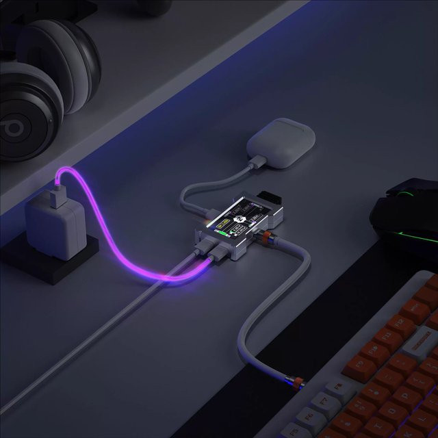 HMLAB ZNEO Gaming-USB-Hub mit Display und 8 kHz Pollingrate für dein Gaming-Setup - Bild 1