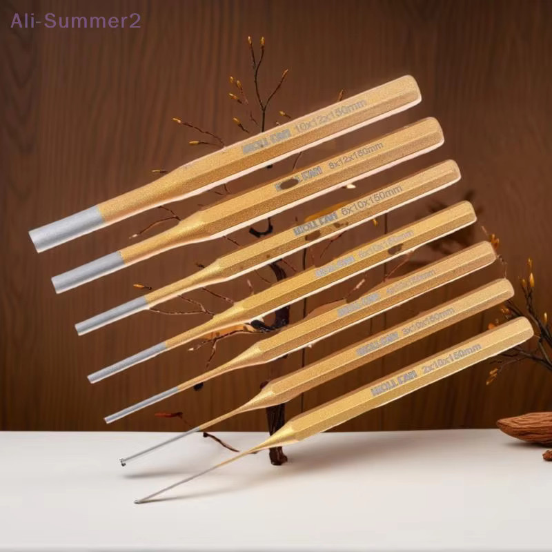 Summer2 Messing Stanz-Rollstift-Entfernungswerkzeug in Gold, Meißelkegelstanzer für Mechaniker, 2–10 mm, Länge: 150 mm - Bild 2