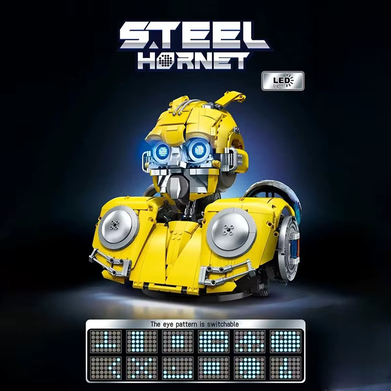 Stahl-Hornissen-Mecha-Skelett-Modell, Konstruktions-Bausteine, mit LED-Beleuchtung - Bild 2